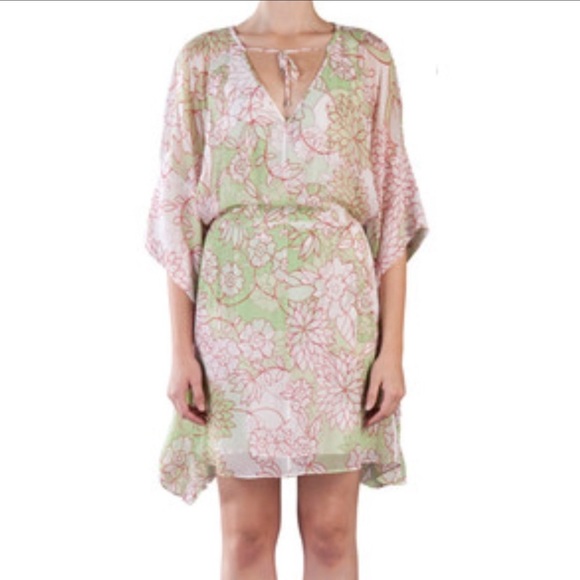 DIANE VON FURSTENBERG Iniko Silk Floral Print Dress Size US 10 - Picture 2 of 16